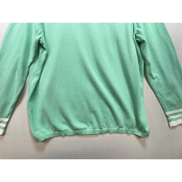 Tommy Hilfiger Womens V-Neck Sweater Size 1x Mint Green Long Sleeves Casual NWT - Picture 9 of 11